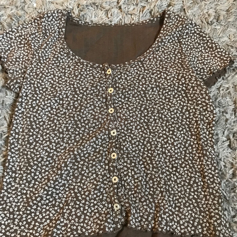 Brown Floral John Galt Top